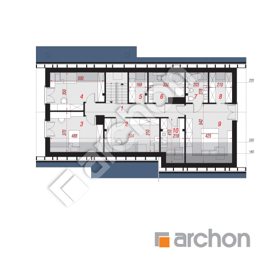 Проект будинку ARCHON+ Будинок у вістерії 5 (Г2) План мансандри