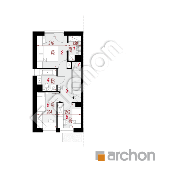 Проект дома ARCHON+ Дом в ривиях 4 (Б) вер.2 План мансандри