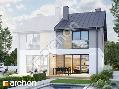 Проект дома ARCHON+ Дом в ривиях 4 (Б) вер.2 Вид 2