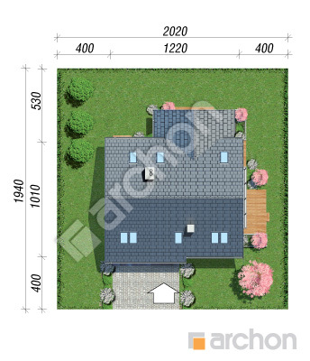 Проект дома ARCHON+ Дом в аурорах 7 Ситуація