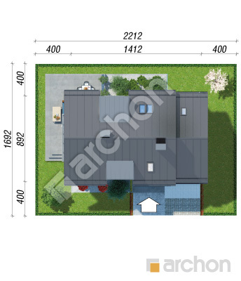 Проект дома ARCHON+ Дом в тамарисках 7 Ситуація