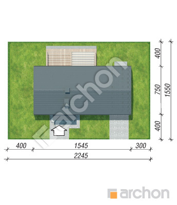 Проєкт будинку ARCHON+ Будинок в коручках 3 (Г) Ситуація
