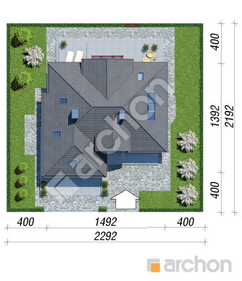 Проект дома ARCHON+ Дом в каллатеях 2 вер.2 Ситуація