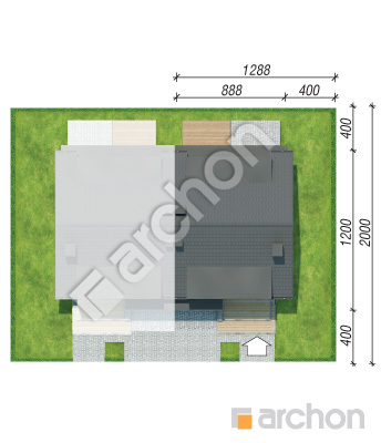 Проєкт будинку ARCHON+ Будинок в клематисах 29 (БА) Ситуація