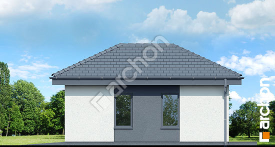 Боковой фасад Г34 - Одноместный гараж