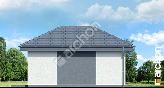 Боковой фасад Г34 - Одноместный гараж