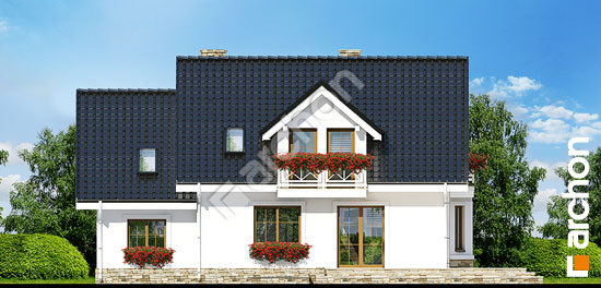 Дворовой фасад Дом в рододендронах 6 (П) вер.2