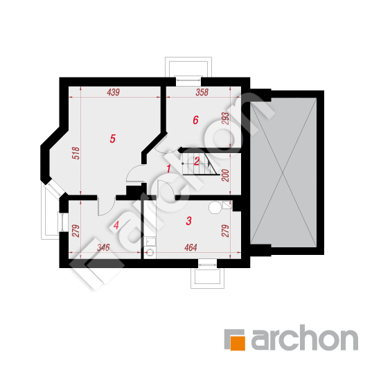 Проект будинку ARCHON+ Будинок в рододендронах 6 (П) вер.2 План підвалу