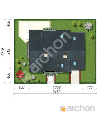 Проєкт будинку ARCHON+ Будинок в рододендронах 6 (П) вер.2 Ситуація