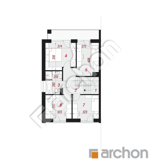 Проект дома ARCHON+ Дом под милином (Б) План мансандри