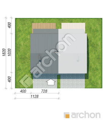Проєкт будинку ARCHON+ Будинок під міліном (Б) Ситуація