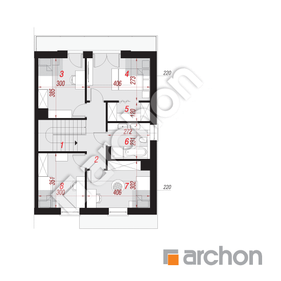 Проект будинку ARCHON+ Будинок в клематисах 31 (Б) План мансандри