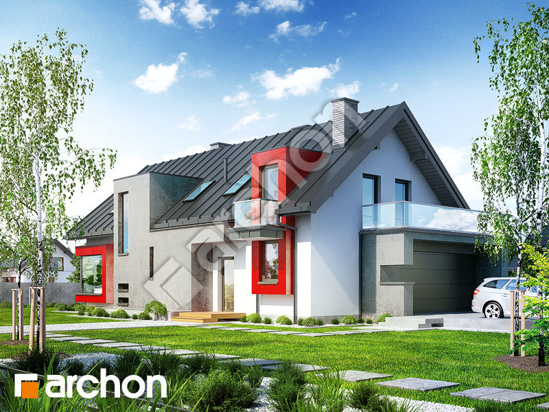 Проект дома ARCHON+ Дом в карри вер.2 Вид 1