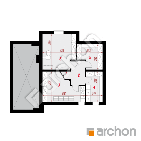 Проект будинку ARCHON+ Будинок в аурорах (П) План підвалу