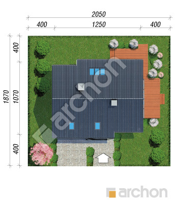 Проект дома ARCHON+ Дом в аурорах (П) Ситуація