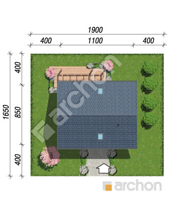 Проєкт будинку ARCHON+ Будинок у вістерії 8 (Е) ВДЕ Ситуація