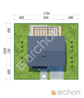 Проект дома ARCHON+ Дом в самшите 2 (Г) Ситуація