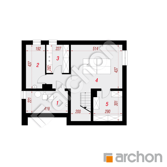 Проект будинку ARCHON+ Будинок в малинівці (П) План підвалу