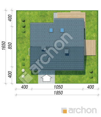 Проєкт будинку ARCHON+ Будинок в малинівці (П) Ситуація