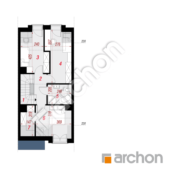 Проект дома ARCHON+ Дом под гинко 9 (СН) План мансандри