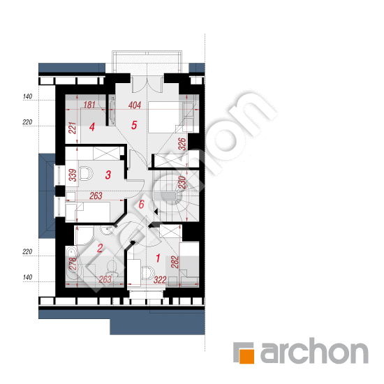 Проект дома ARCHON+ Дом в цикламенах 2 вер.2 План мансандри