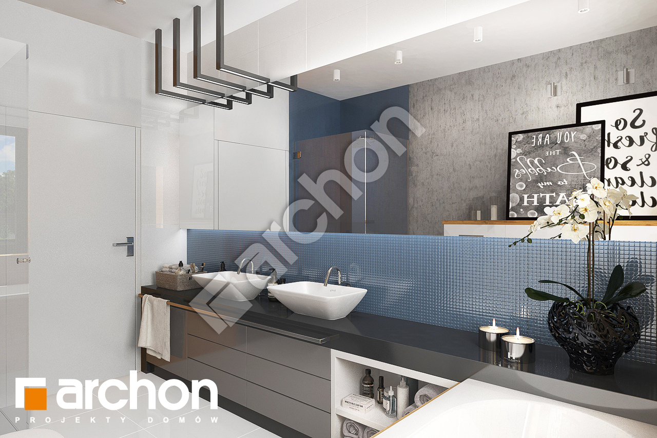 Проект будинку ARCHON+ Будинок в хакетіях 2 візуалізація ванни (візуалізація 3 від 2)
