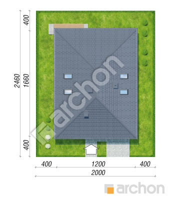 Проект дома ARCHON+ Дом в хакетиях 2 Ситуація