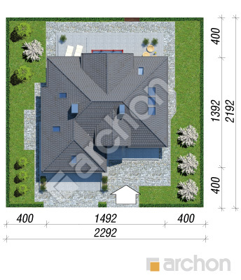 Проєкт будинку ARCHON+ Будинок в каллатеях 2 (Т) Ситуація