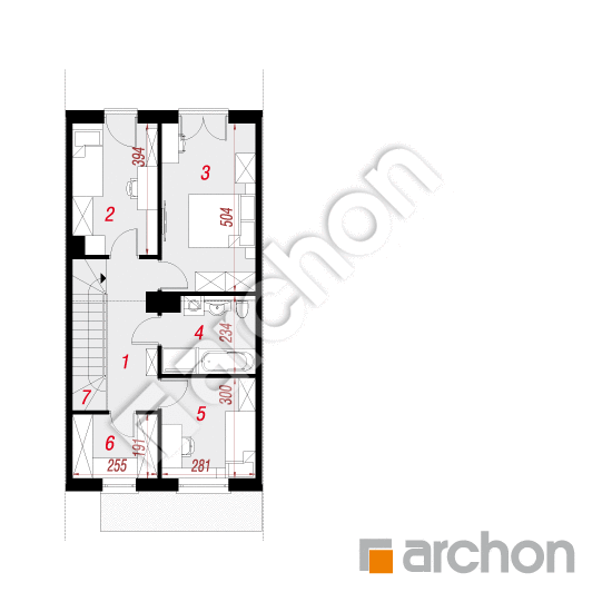 Проект будинку ARCHON+ Будинок в рівіях (ГСА) План мансандри