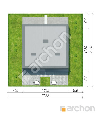 Проект дома ARCHON+ Дом под гінко 14 (ГР2) Ситуація
