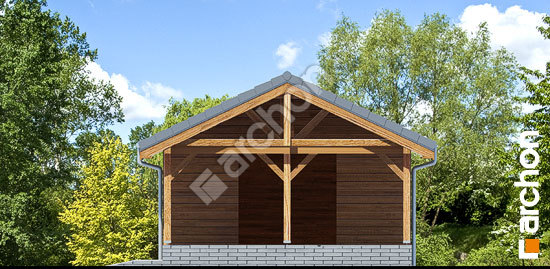 Боковой фасад Гаражный навес В6