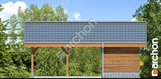 Дворовой фасад Гаражный навес В6