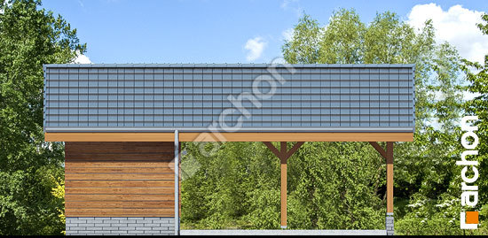 Передний фасад Гаражный навес В6