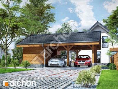 Проект дома ARCHON+ Гаражный навес В6