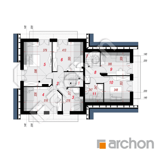 Проект будинку ARCHON+ Будинок в боровиках вер.2 План мансандри