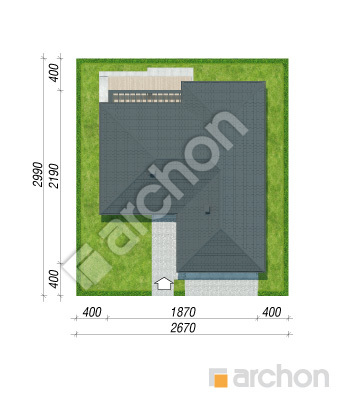 Проект дома ARCHON+ Дом в подснежниках 19 (Г2Е) Ситуація
