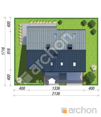 Проєкт будинку ARCHON+ Будинок в гейджею вер.2 Ситуація