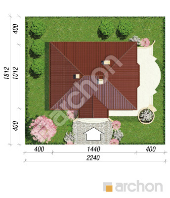 Проект дома ARCHON+ Дом в гаурах 3 Ситуація