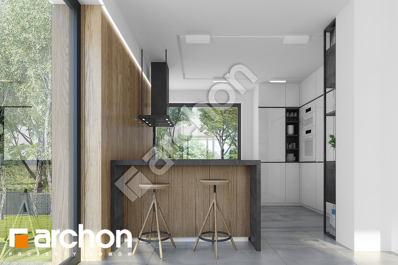 Проект дома ARCHON+ Дом в малиновках 7 визуализация кухни 1 вид 1
