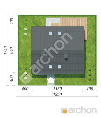 Проект дома ARCHON+ Дом в малиновках 7 Ситуація