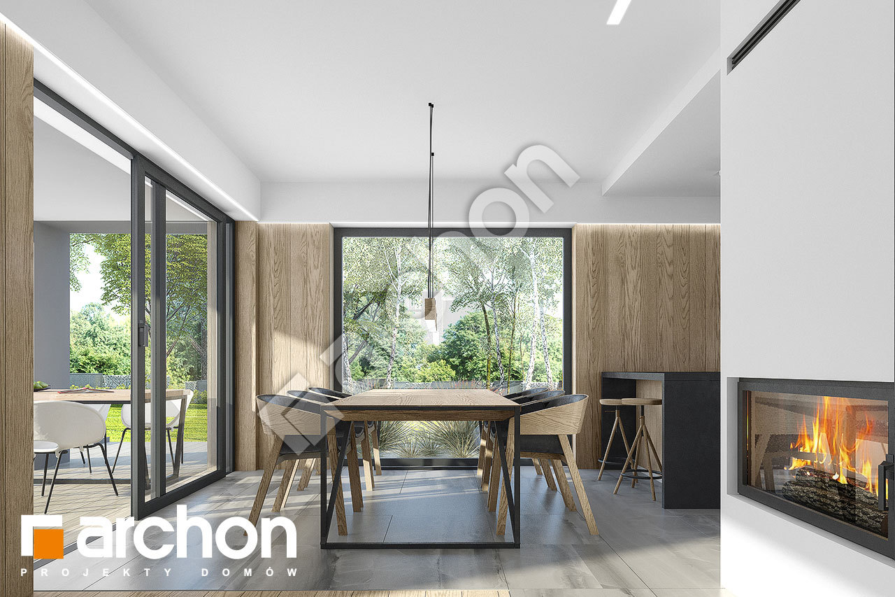 Проект дома ARCHON+ Дом в малиновках 7 дневная зона (визуализация 1 вид 5)