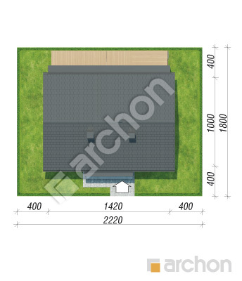 Проєкт будинку ARCHON+ Будинок в нарахнілах 2 Ситуація