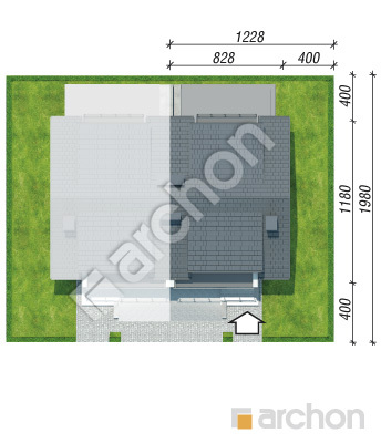 Проєкт будинку ARCHON+ Будинок в клематисах 23 (Б) Ситуація