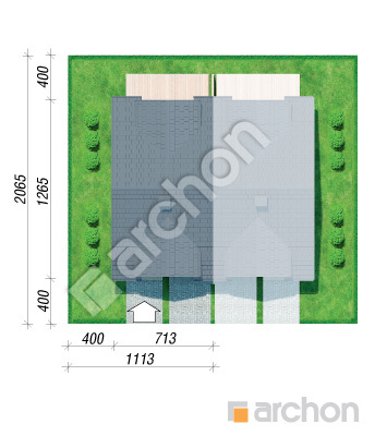 Проект дома ARCHON+ Дом под гинко 22 (ГБ) Ситуація