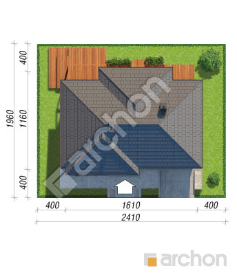 Проєкт будинку ARCHON+ Будинок під ціцербітою 2 Ситуація