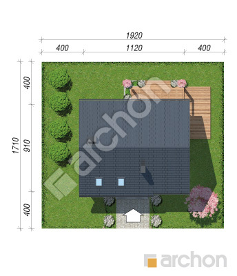 Проєкт будинку ARCHON+ Будинок в яблонках 20 Ситуація