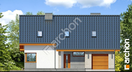 Передній фасад Будинок в журавках 4