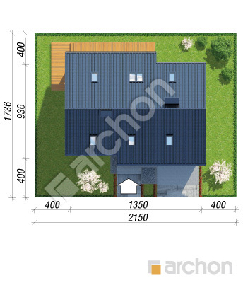 Проєкт будинку ARCHON+ Будинок в журавках 4 Ситуація