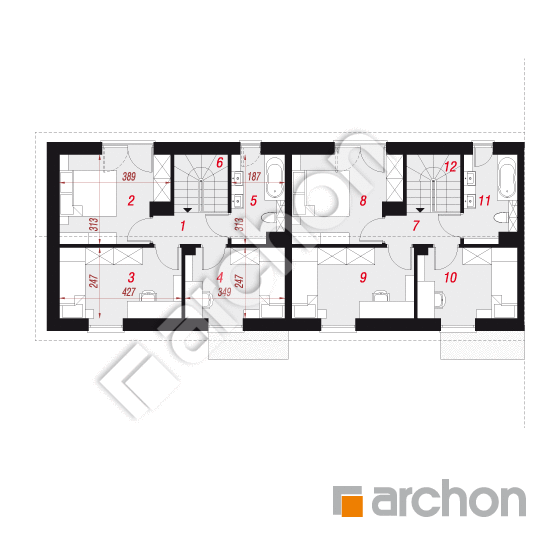 Проект дома ARCHON+ Дом в эверниях 4 (Р2БА)  вер.2 План мансандри