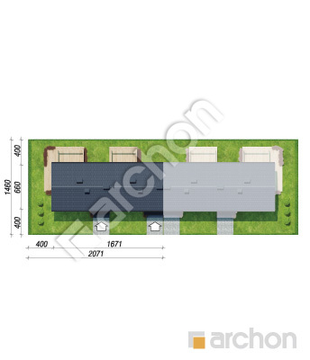Проект дома ARCHON+ Дом в эверниях 4 (Р2БА)  вер.2 Ситуація